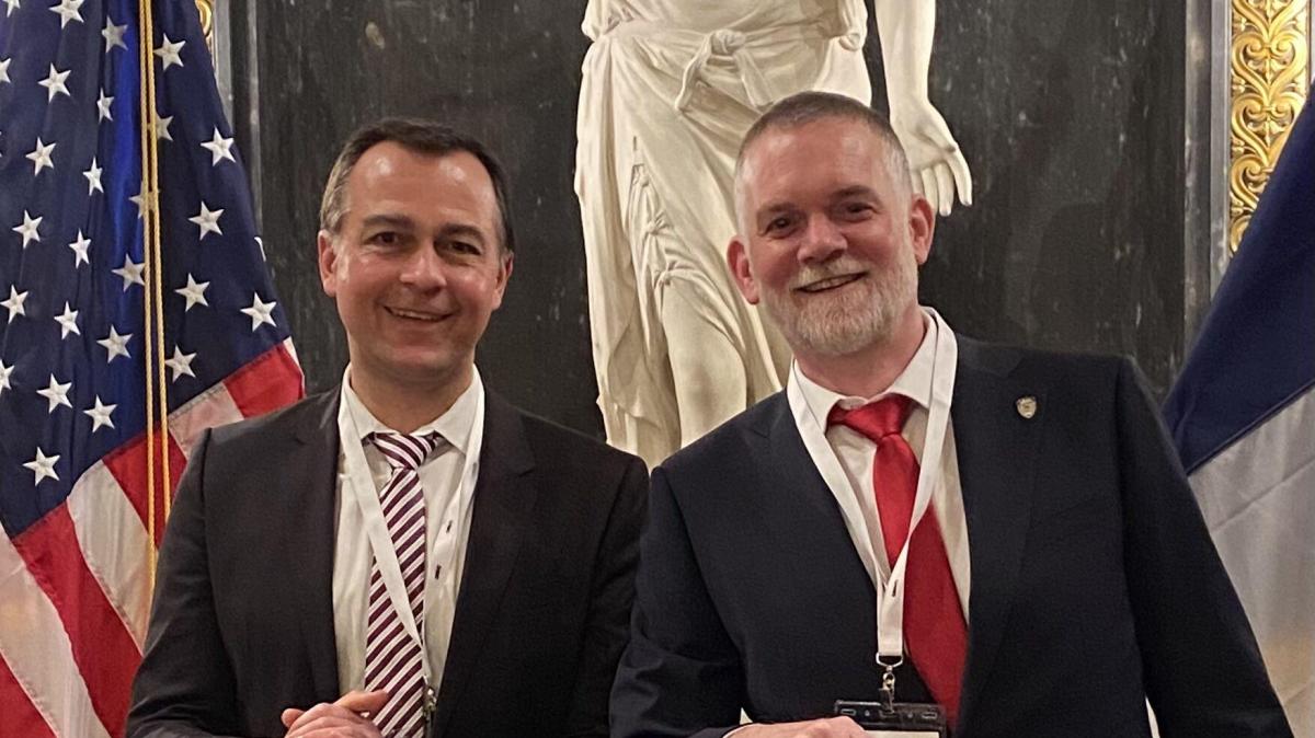 Martin WeidesとRichard HaleyユネスコIYQイベントにて Martin WeidesとRichard HaleyユネスコIYQイベントにて