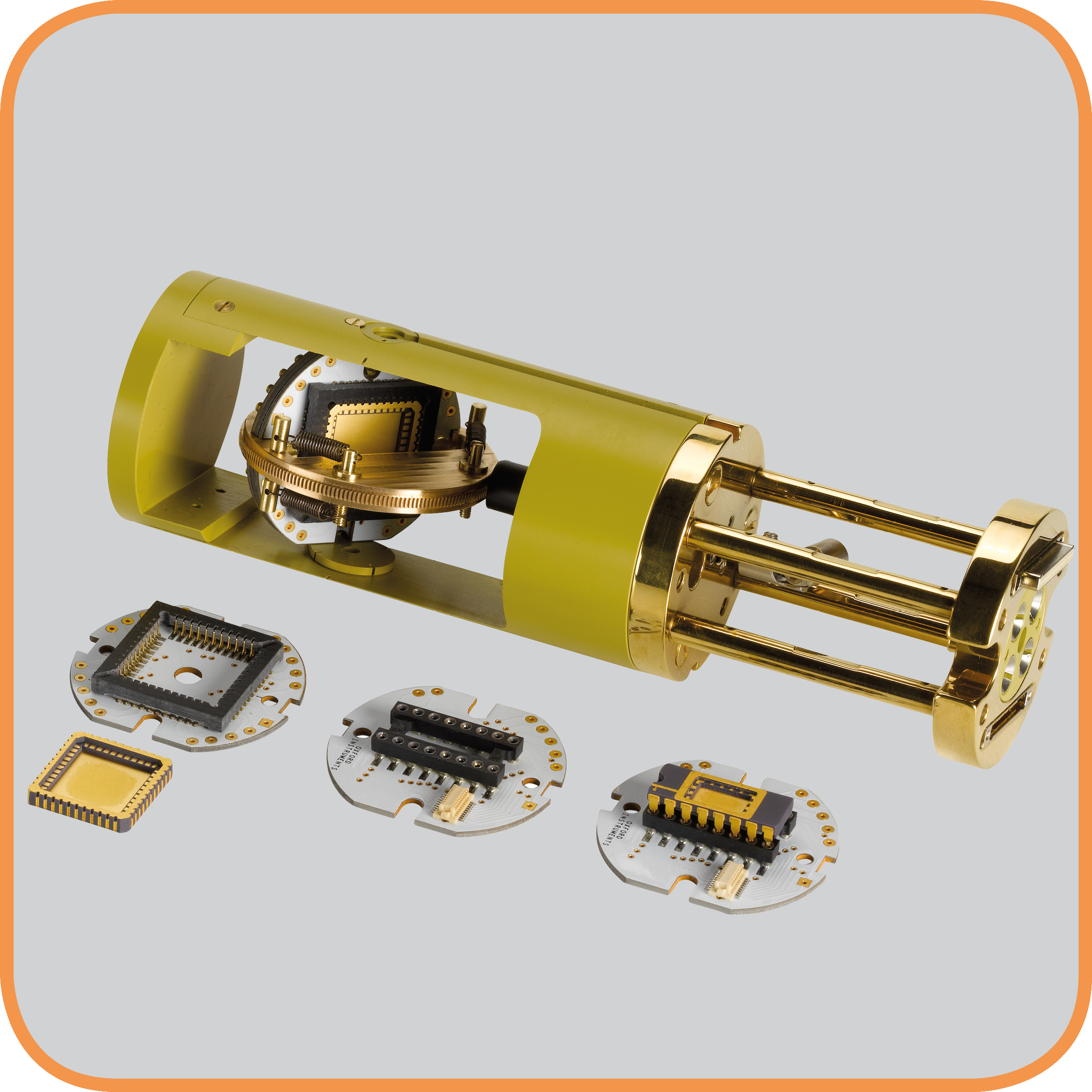 機械式ローテーターと試料ホルダ